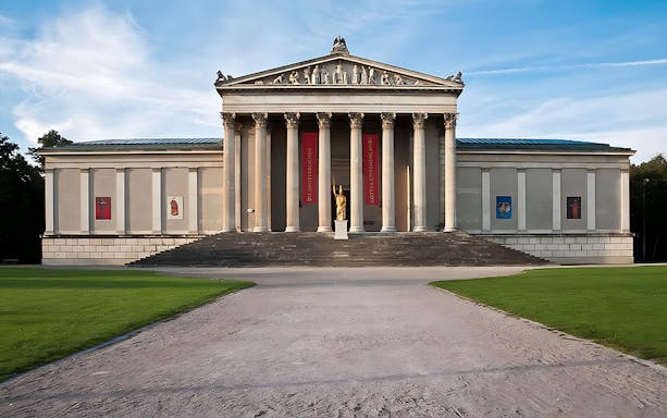 Neoclassical building in Munich, part of the Munich City Card tour offering free transport and discounts.
