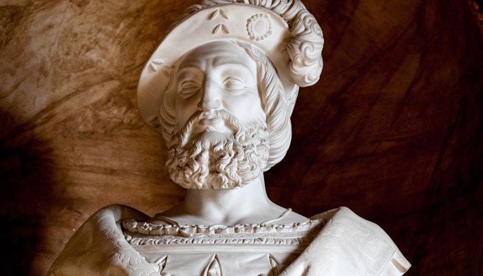 François Ier Sculpture in the Gallery at Château de Fontainebleau