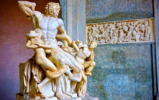 Laocoön and His Sons sculpture in Vatican Museums, Rome.
