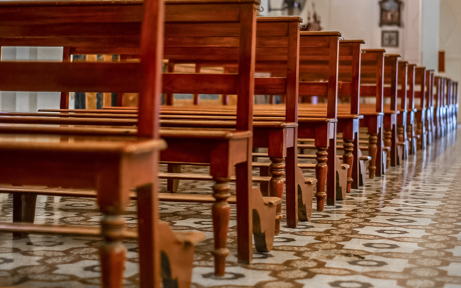 benches at sforza chapel in basilica of st mary major
