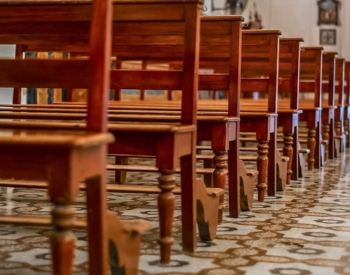 benches at sforza chapel in basilica of st mary major