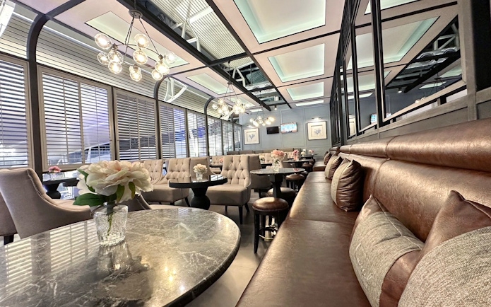 Coral International Lounge seating area at Phuket International Airport.