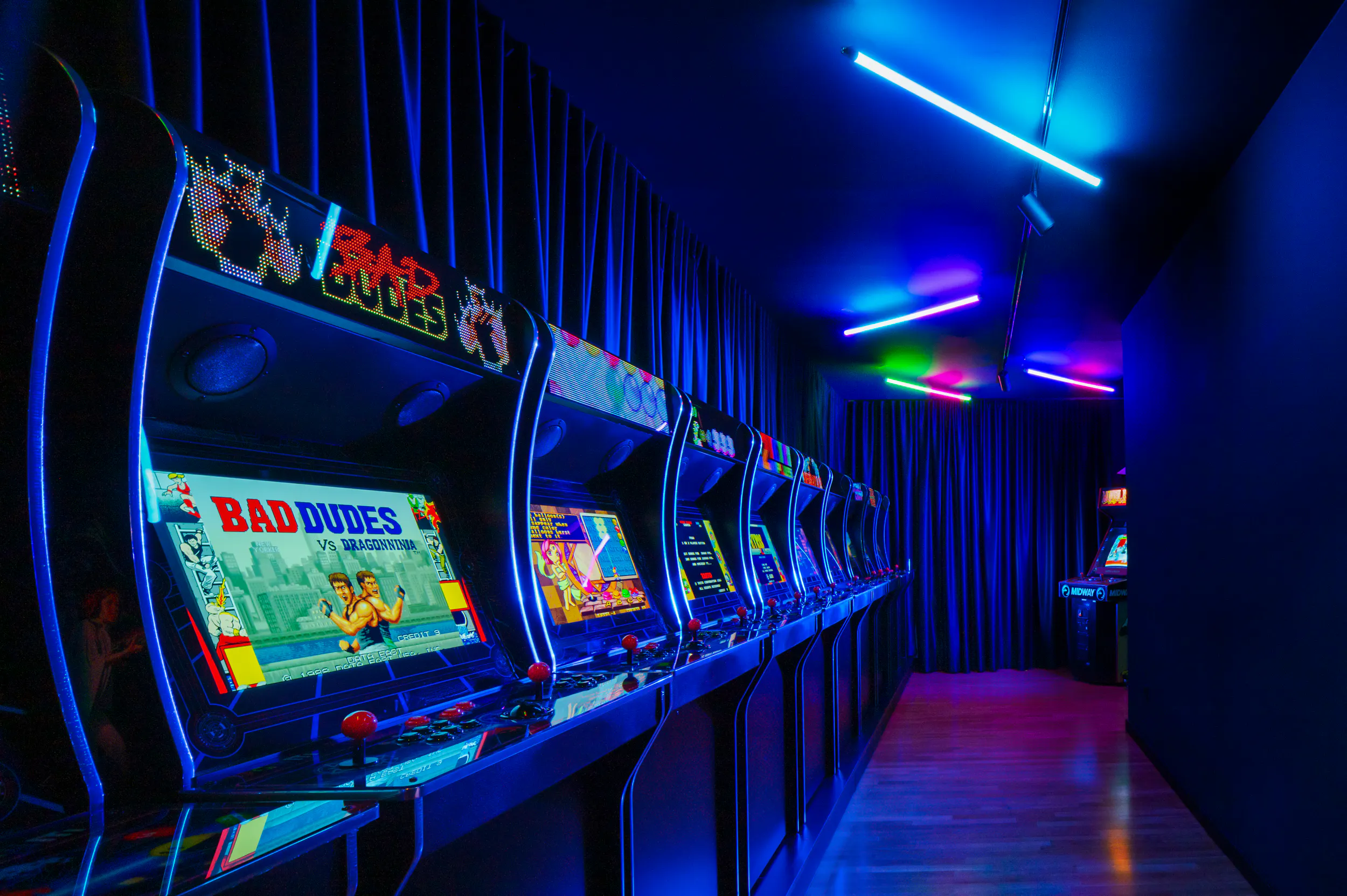 Arcade machines at Video Game History Museum, Zagreb.