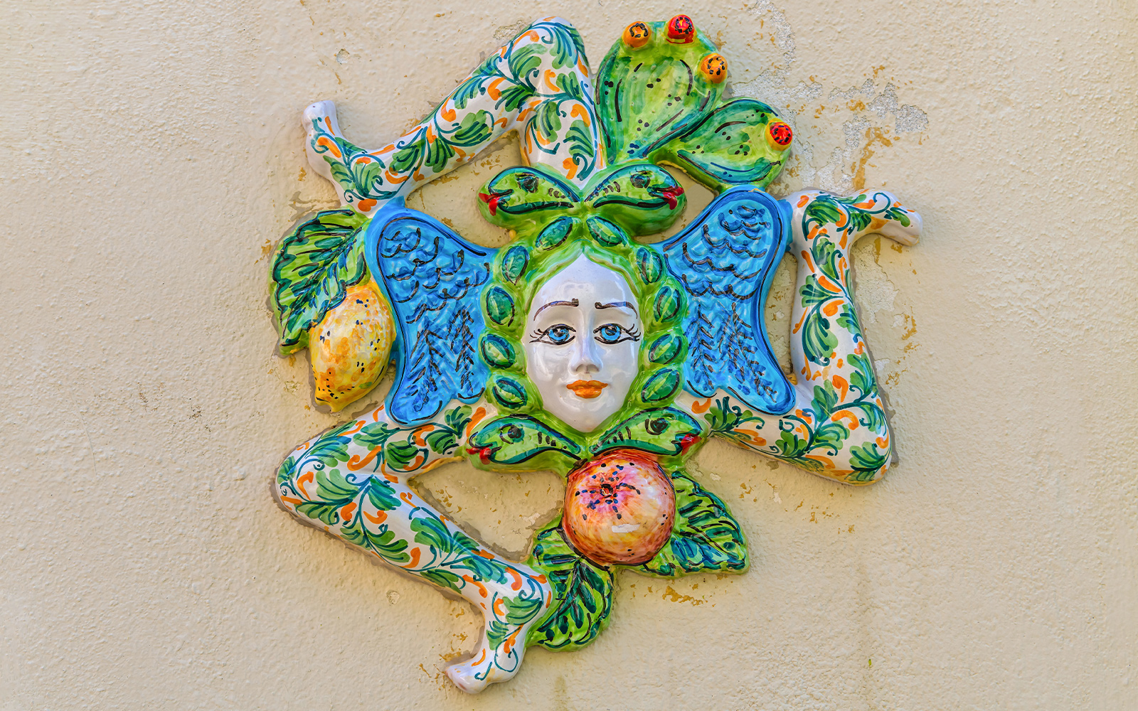 Trinacria, the symbol of Sicily, Ragusa Street