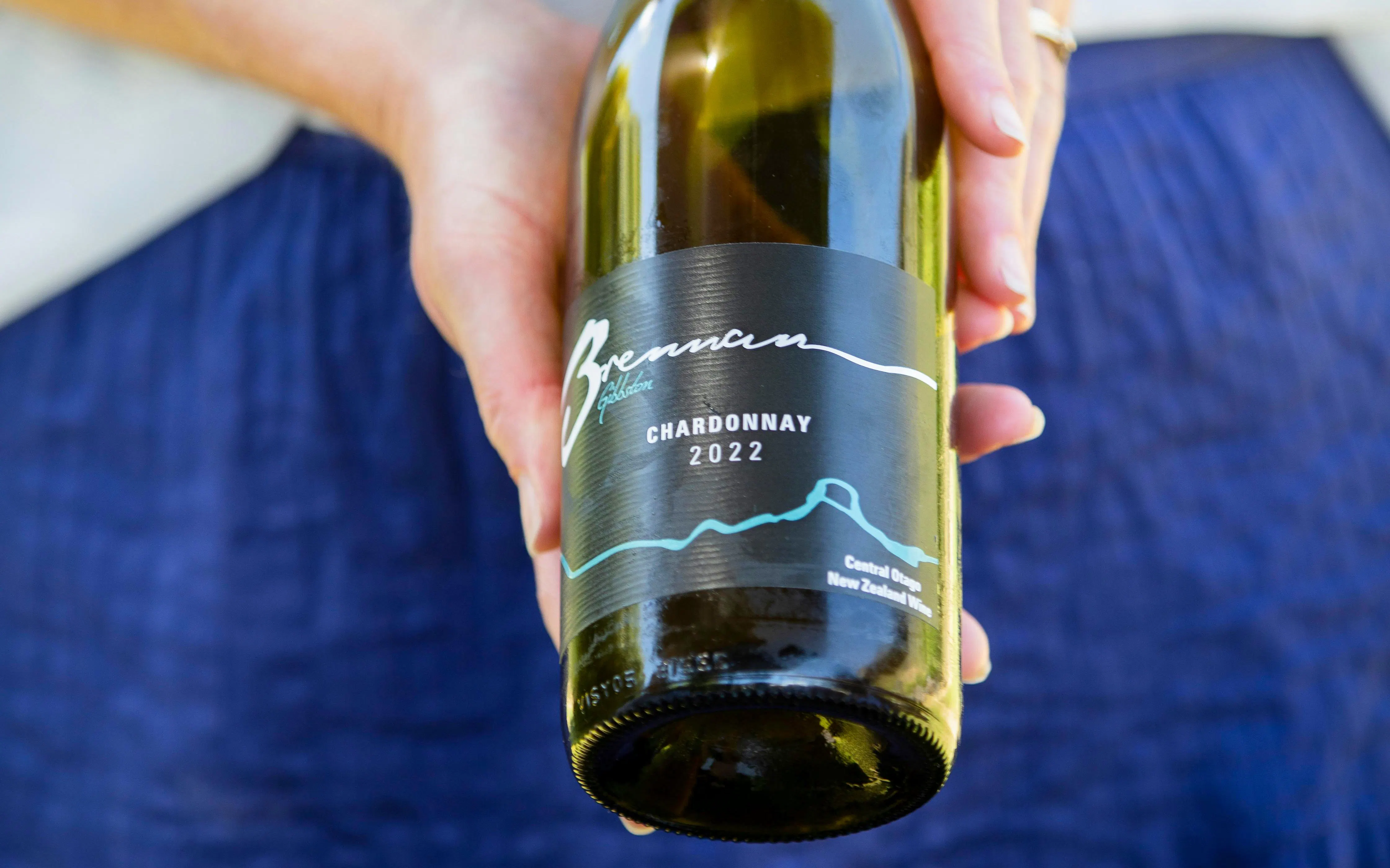 Chardonnay bottle from Central Otago, featured in Queenstown wine tours.