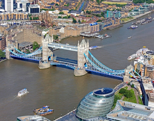 The Shard view and Tower of London tickets combo, London skyline.