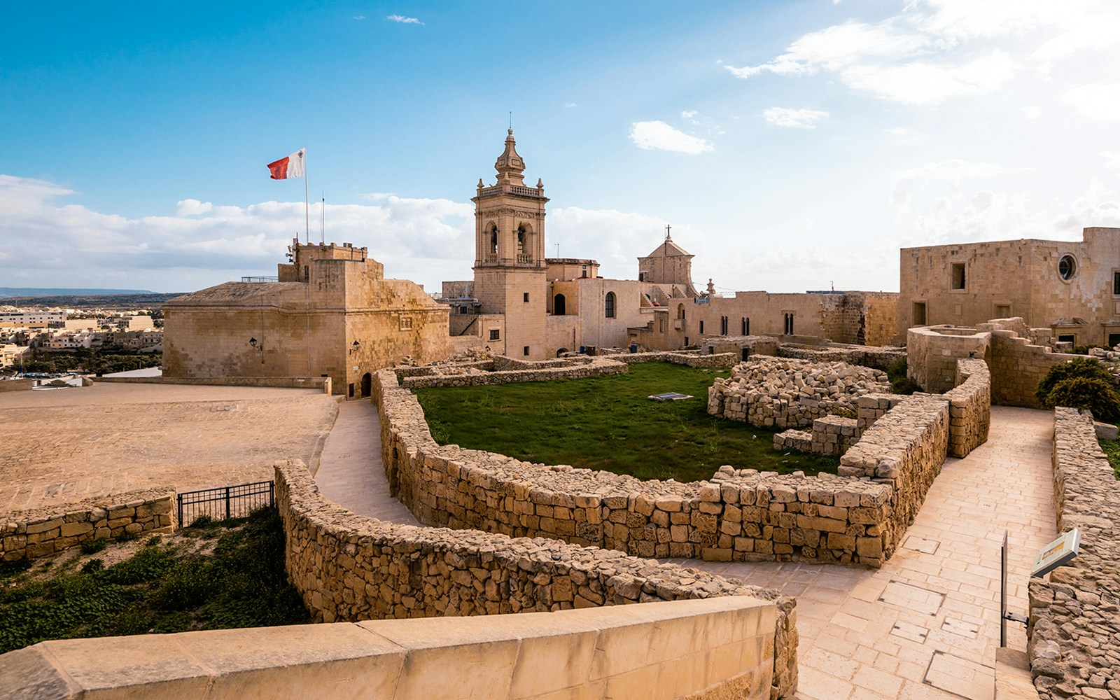 Citadel of Victoria on Gozo Island, Malta, showcasing historic stone walls and panoramic views.