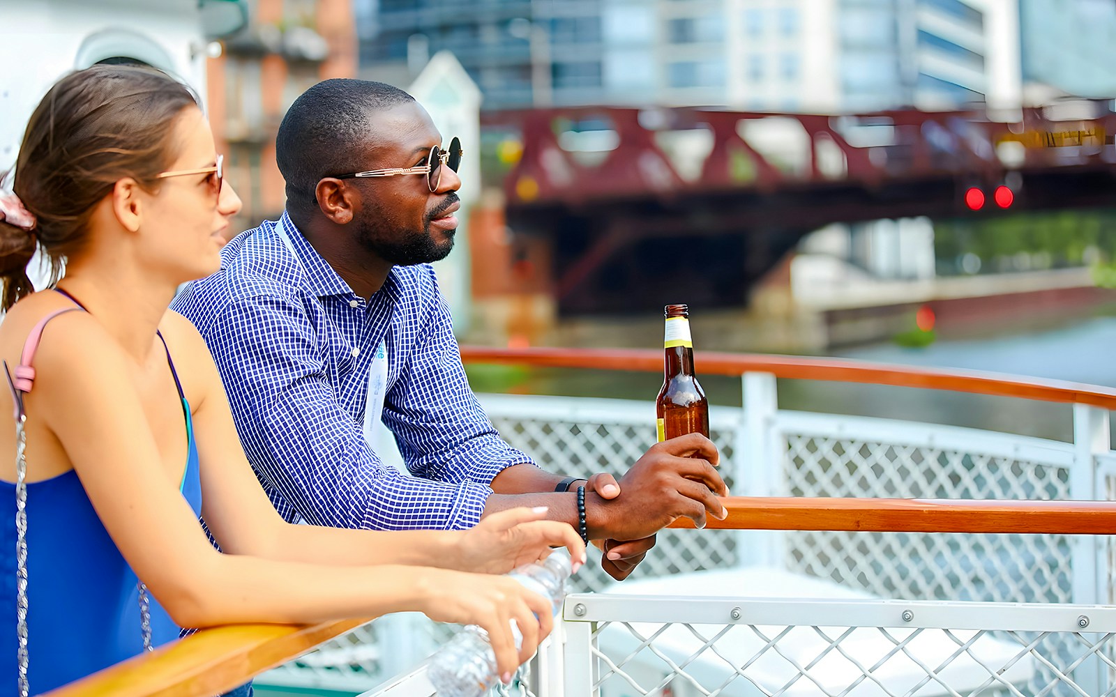 Guests enjoying the view on the 'Chicago First Lady' cruise.