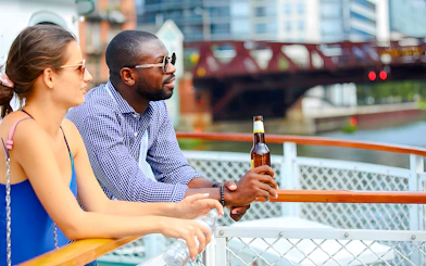 Guests enjoying the view on the 'Chicago First Lady' cruise.