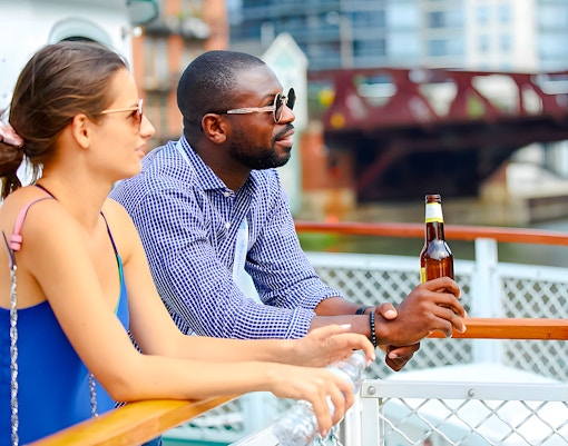Guests enjoying the view on the 'Chicago First Lady' cruise.