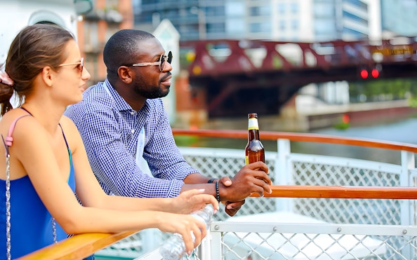 Guests enjoying the view on the 'Chicago First Lady' cruise.