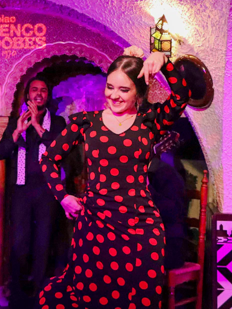 Flamenco dancers performing at Tablao Cordobes in Barcelona.