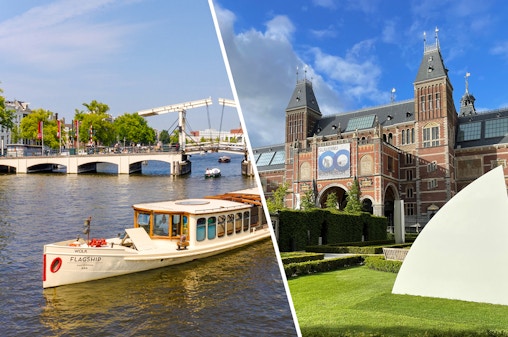 Combo (Save 10%): Rijksmuseum Tickets + 1-Hour Luxury Open Boat Cruise with Onboard Bar