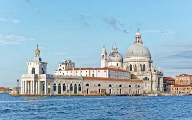 Punta della Dogana and Santa Maria della Salute on the Grand Canal, Venice.