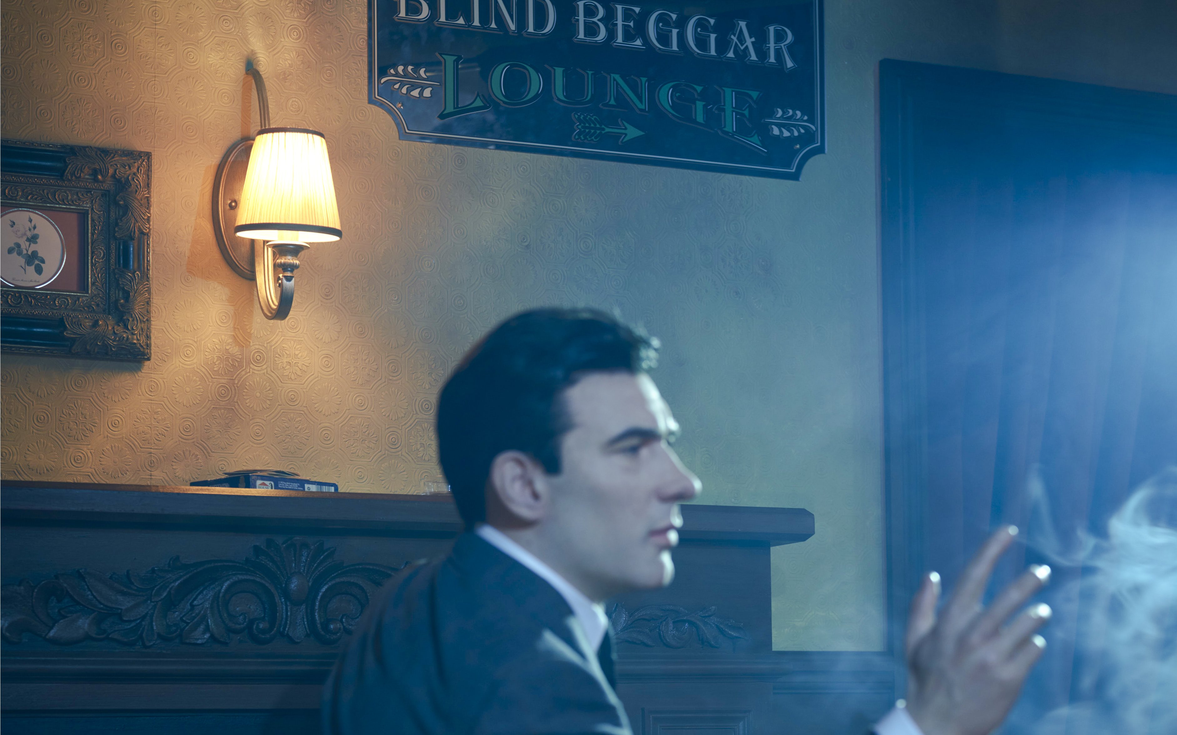 Wax figure in Blind Beggar Lounge at Chamber of Horrors, Madame Tussauds London.