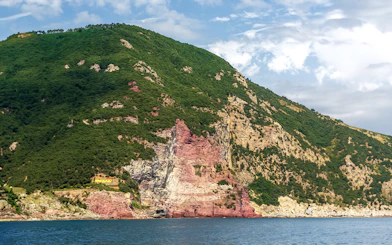Cinque Terre coastline view from boat tour with skipper from La Spezia.