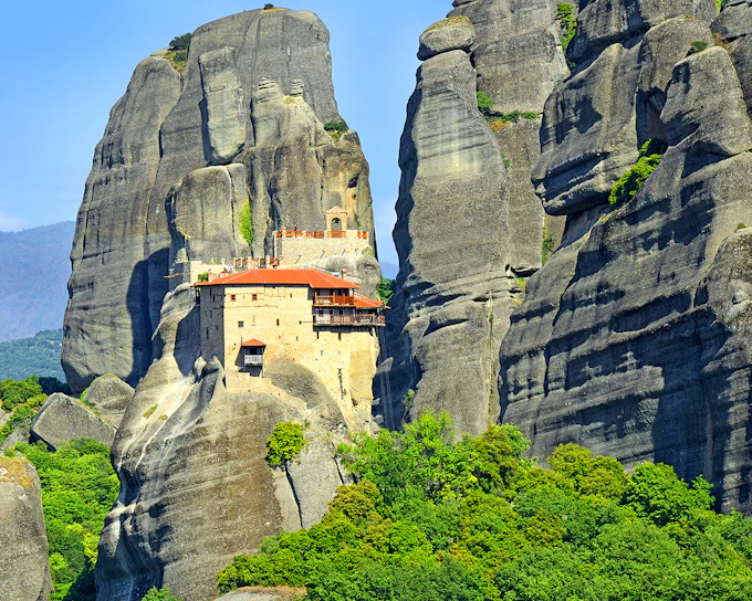 From Athens: Meteora Monasteries Visit and Hermit Caves Tour