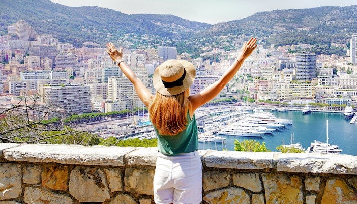A female tourist exploring Monaco