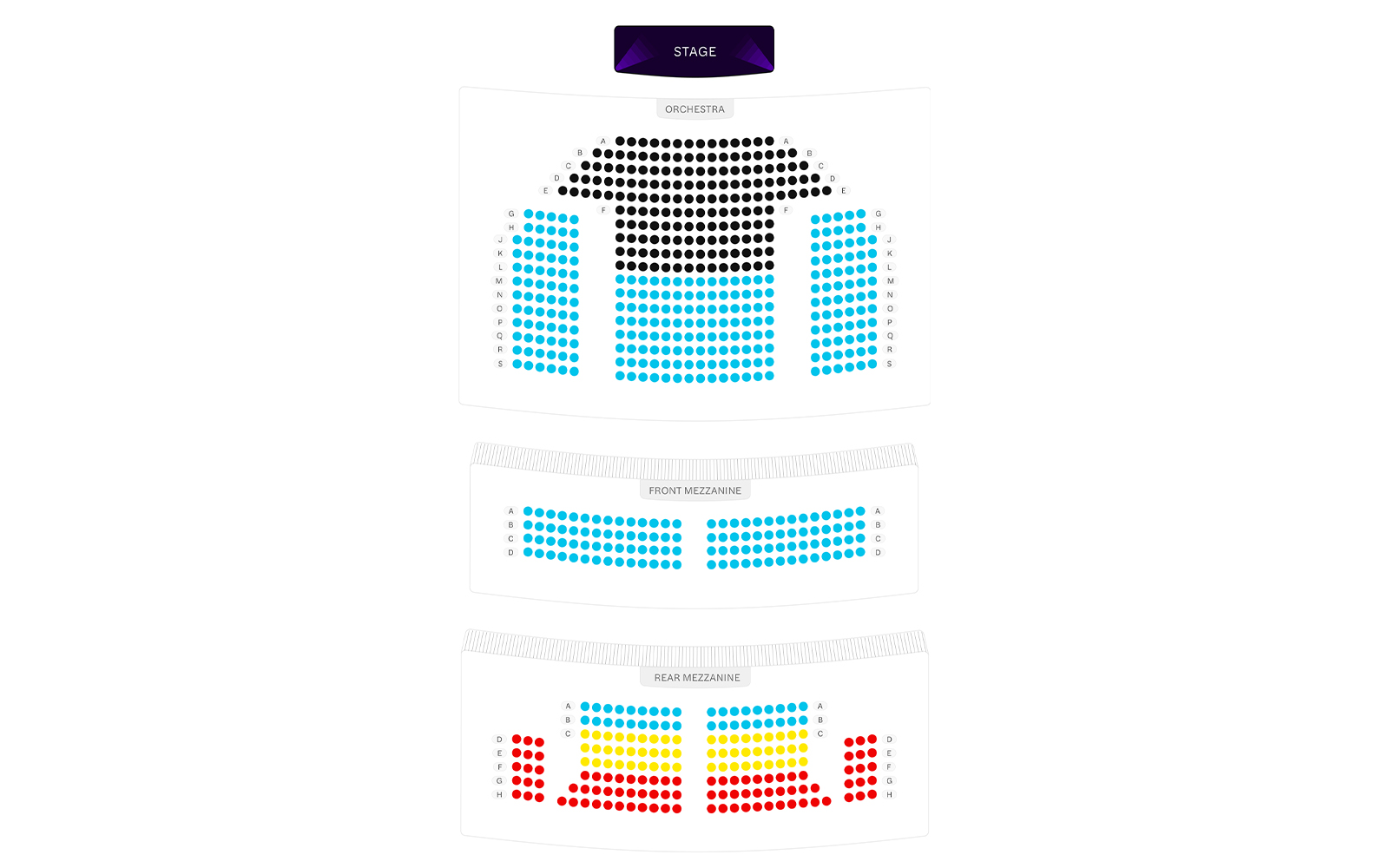 John Golden Theater seating chart image