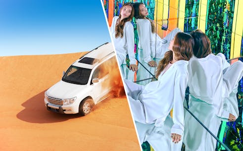 combo (economize 40%): budget-friendly evening desert safari + aya universe tickets-1