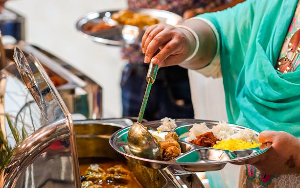 Buffet lunch being served at Savanna restaurant, Safari World.