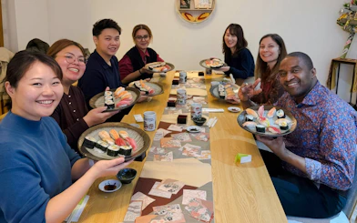 Asakusa Tokyo Sushi Making Class : Sake Ceremony & Whisk Matcha