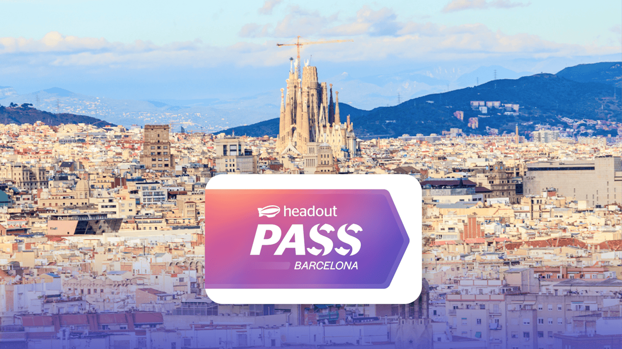 Barcelona cityscape with Sagrada Familia from Montjuic, Catalonia, Spain.