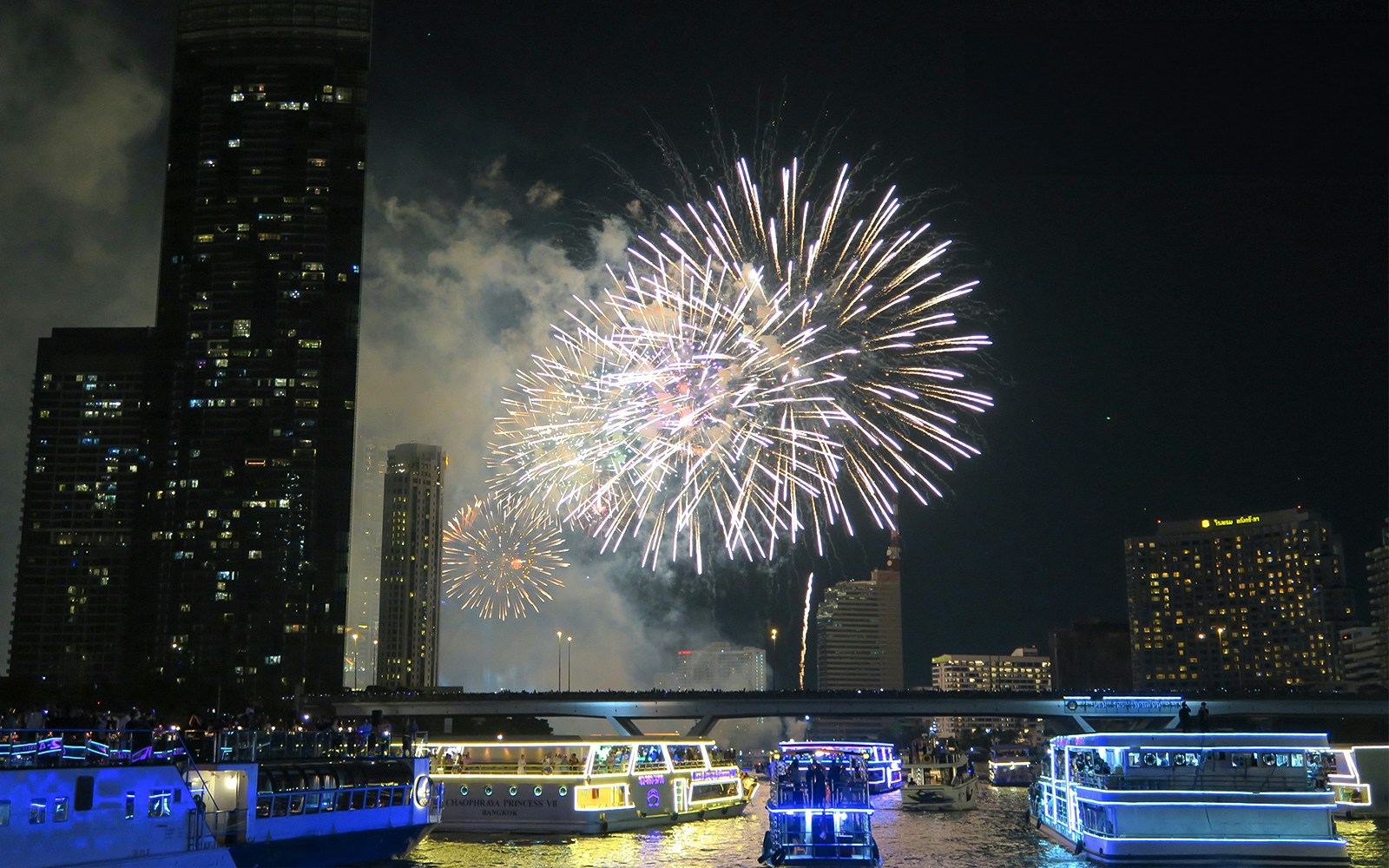 Chao Phraya Princess Cruise dining experience with live music on Bangkok's river.