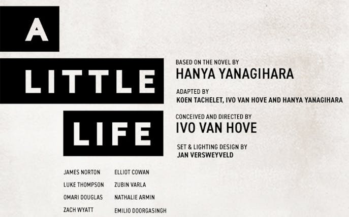 A Little Life play poster, Harold Pinter Theatre, London.