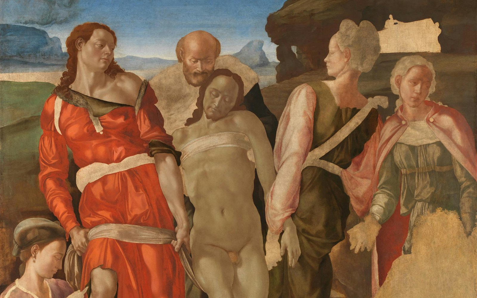 entombment by michelangelo