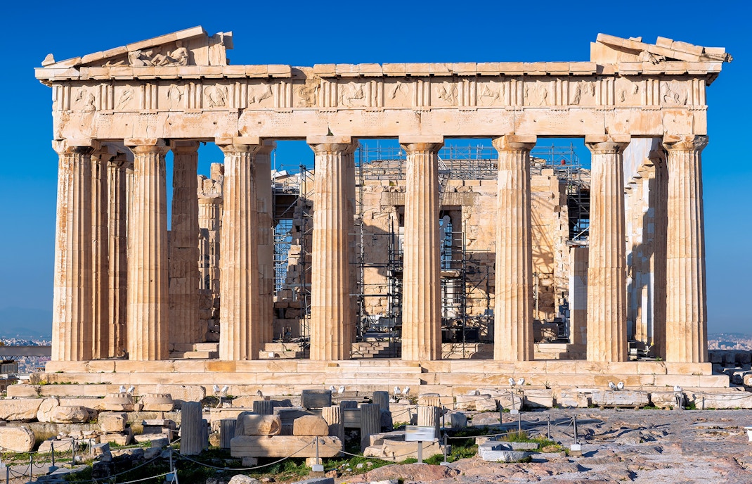 The Parthenon Temple in Acropolis of Athens, Greece