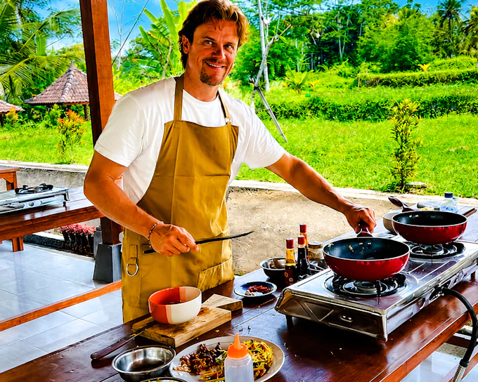 Ubud Balinese Cooking Class with Rice Field View