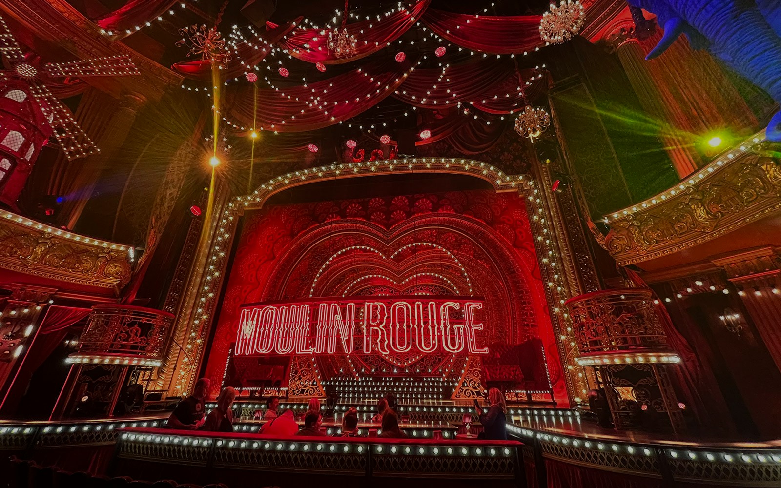 "Section: Stalls
Seat: G 11
Date: July 15, 2024
Show: Moulin Rouge! The Musical"