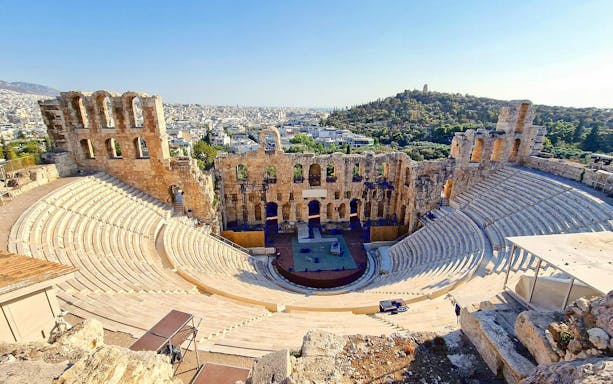 Odeon of Herodes Atticus amphitheater, Athens, view from Acropolis, small-group tour.