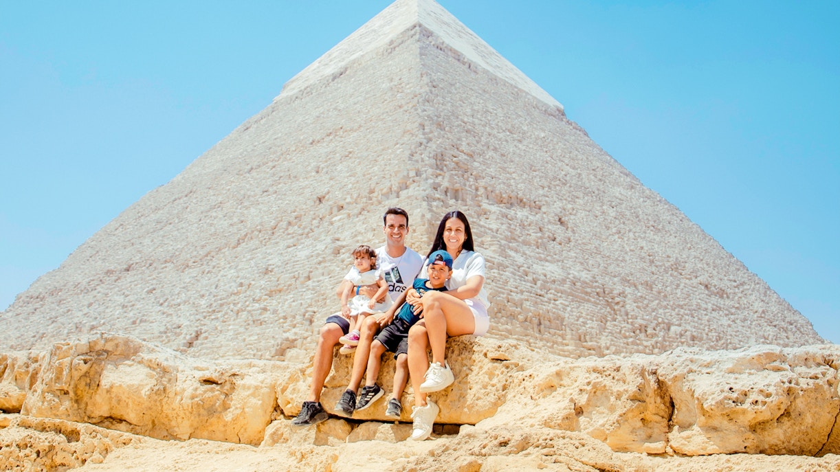 Saladin Citadel in Cairo with cityscape in the background.