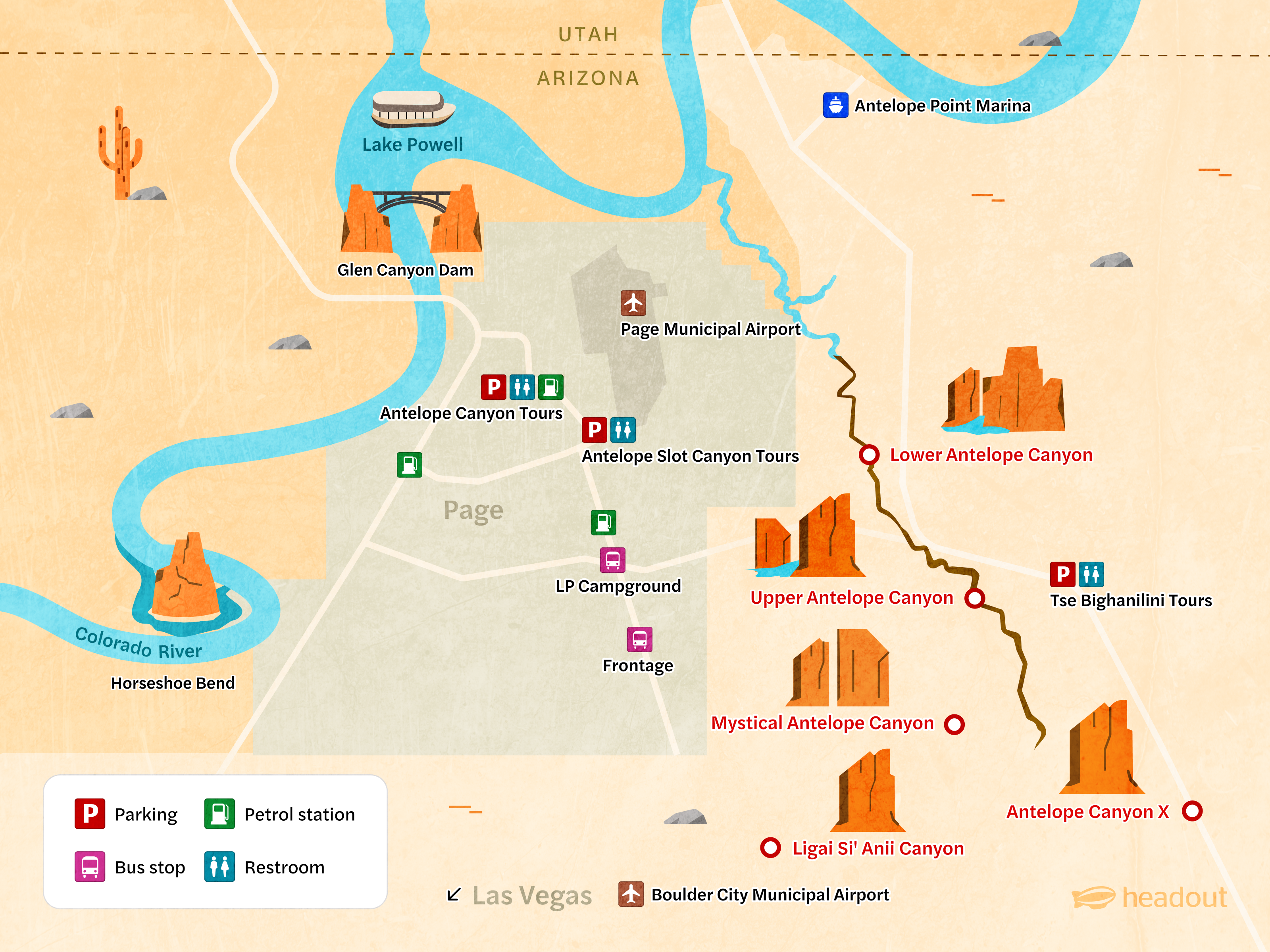 Antelope Canyon map