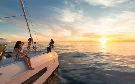 From Vilamoura: Algarve Sunset Catamaran Tour