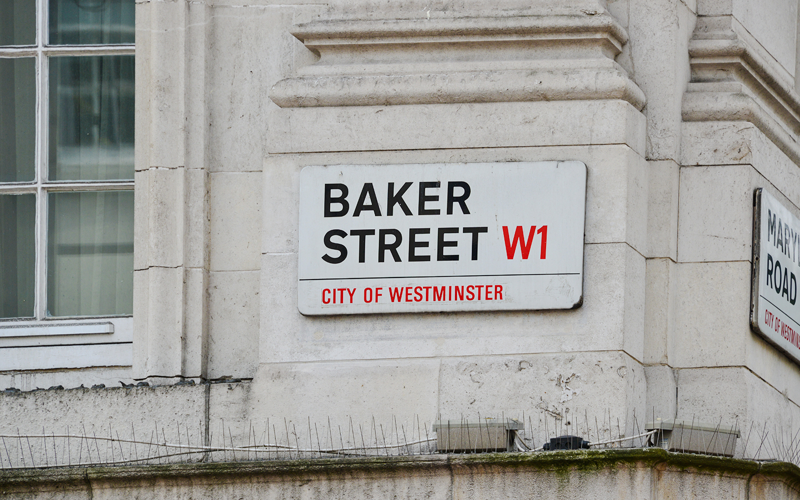 Baker Street sign in Westminster, London.