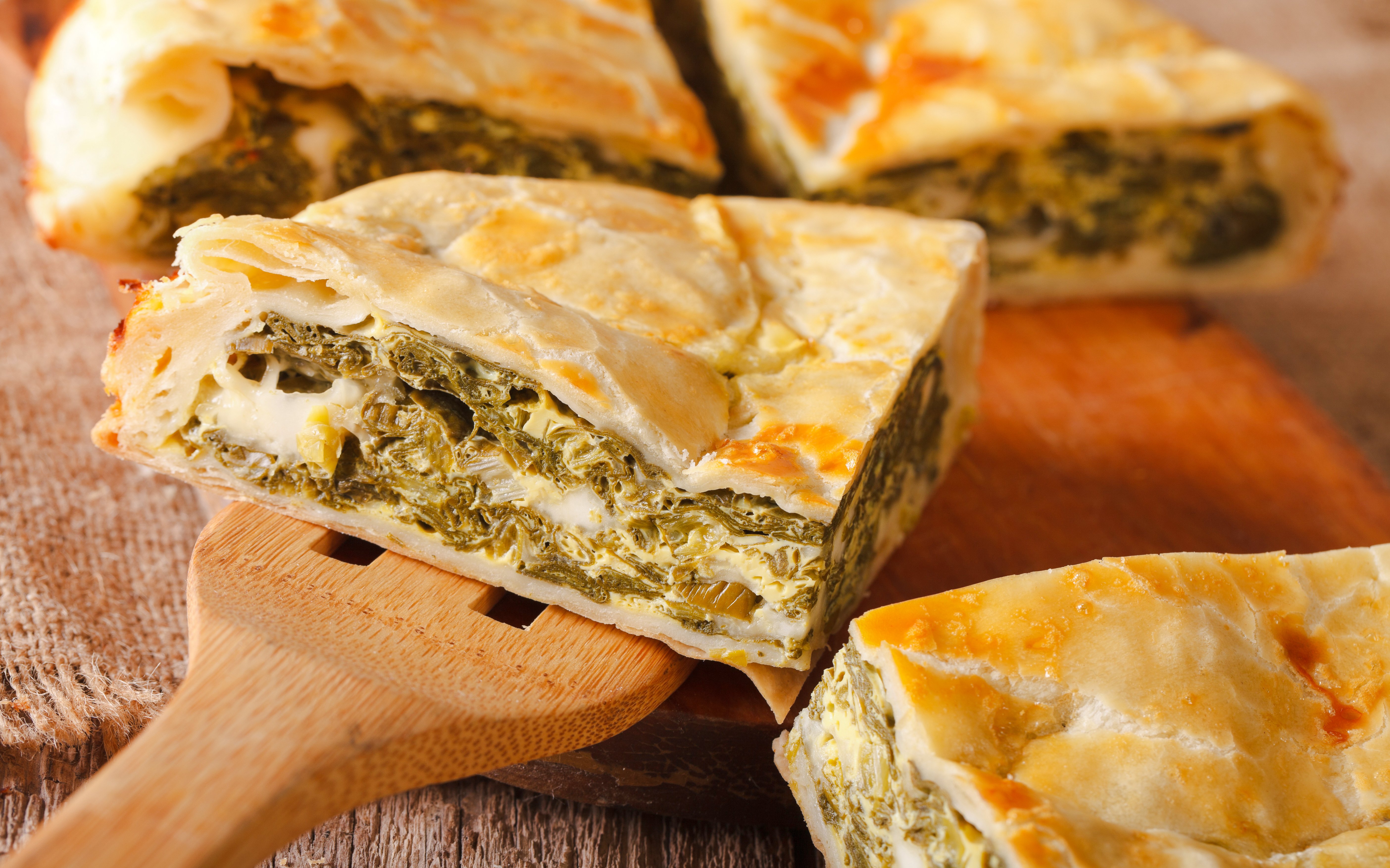 Spinach pie served at Delphi Restaurant.