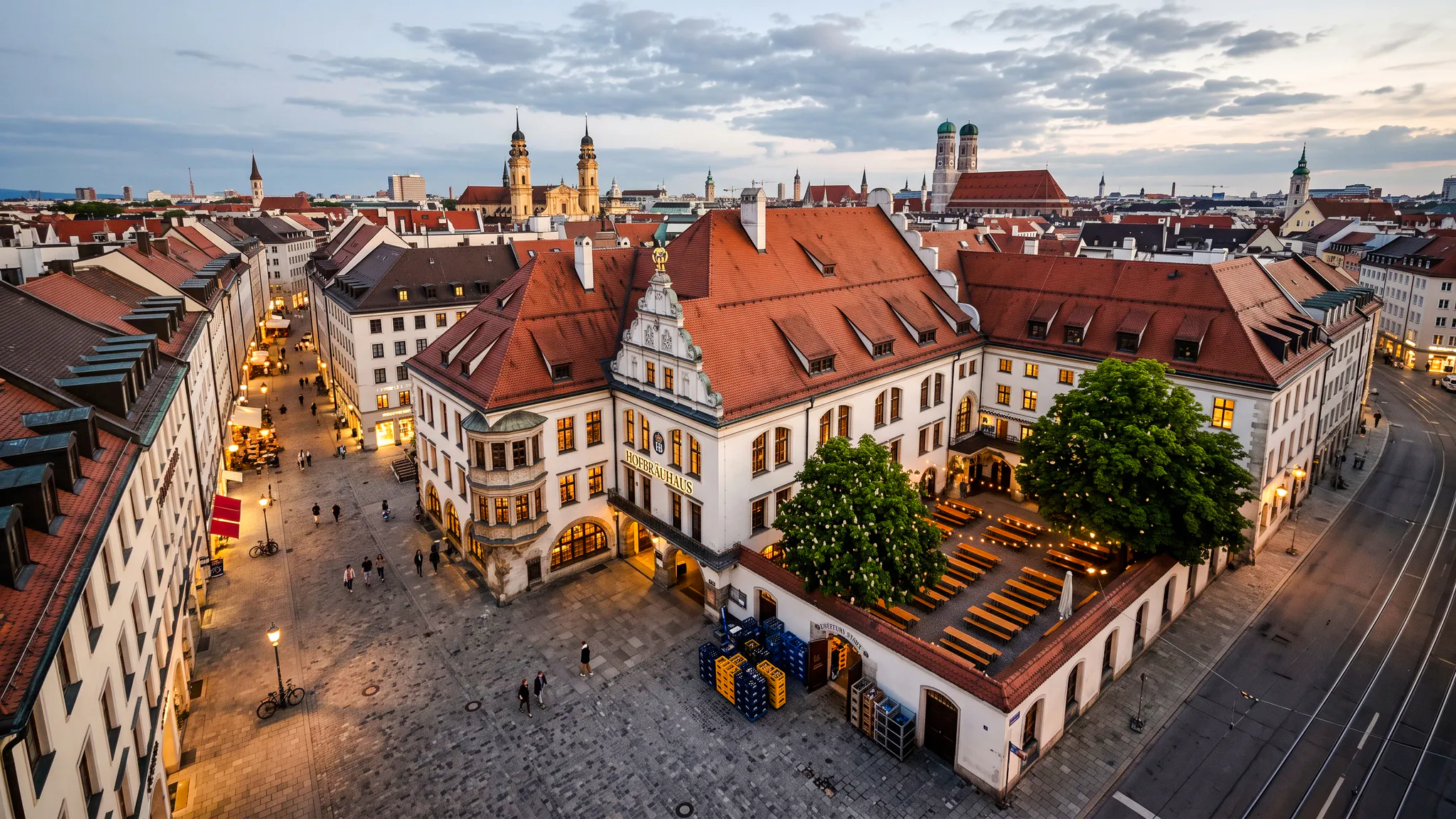 Hofbräuhaus beer hall in Munich during the Exclusive Oktoberfest Origins Walking Tour.
