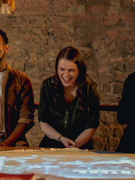 Visitors enjoying a guided tasting at Jameson Whiskey Distillery.