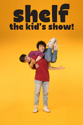 Children performing on stage in Shelf: The Kids' Show with colorful props and costumes.