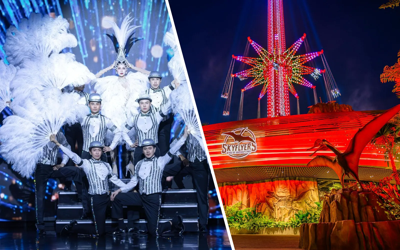 Combo: Calypso Cabaret Show + Skyflyers Single Ride Tickets