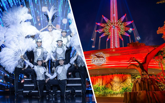 Calypso Cabaret performers in elaborate costumes, Bangkok.