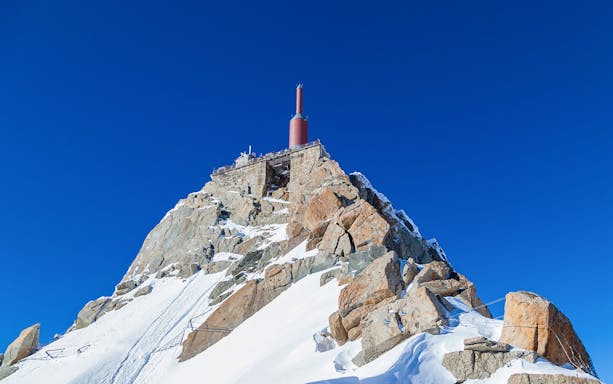 Aiguille du Midi summit with observation platform, Chamonix Mont Blanc day trip.