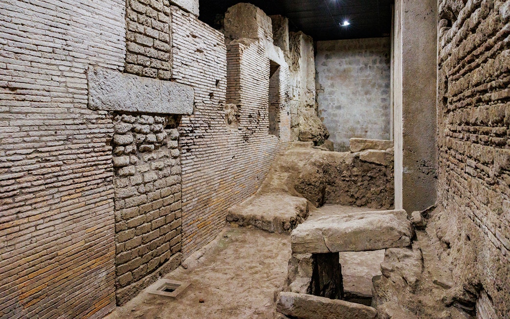 Neapolis Sotterrata ancient brick ruins in Naples, Italy.
