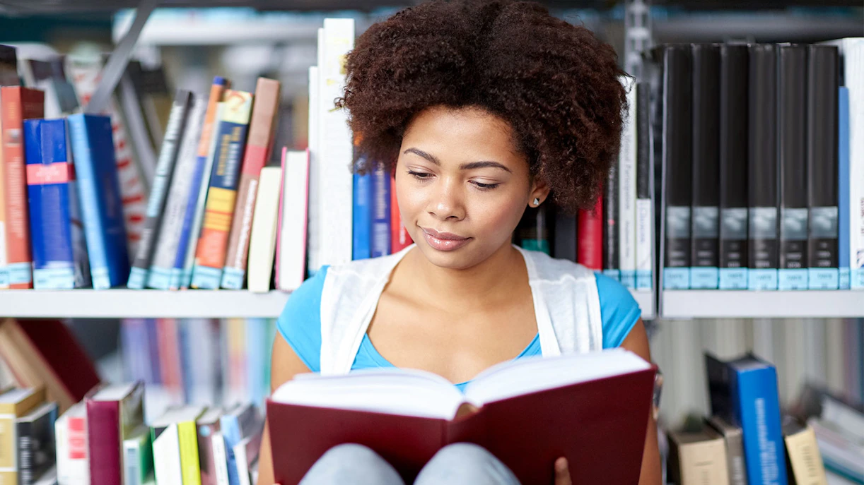 reading in library