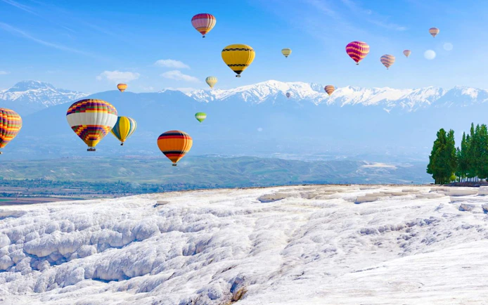 Pamukkale Hot Air Balloon Flight at Sunrise