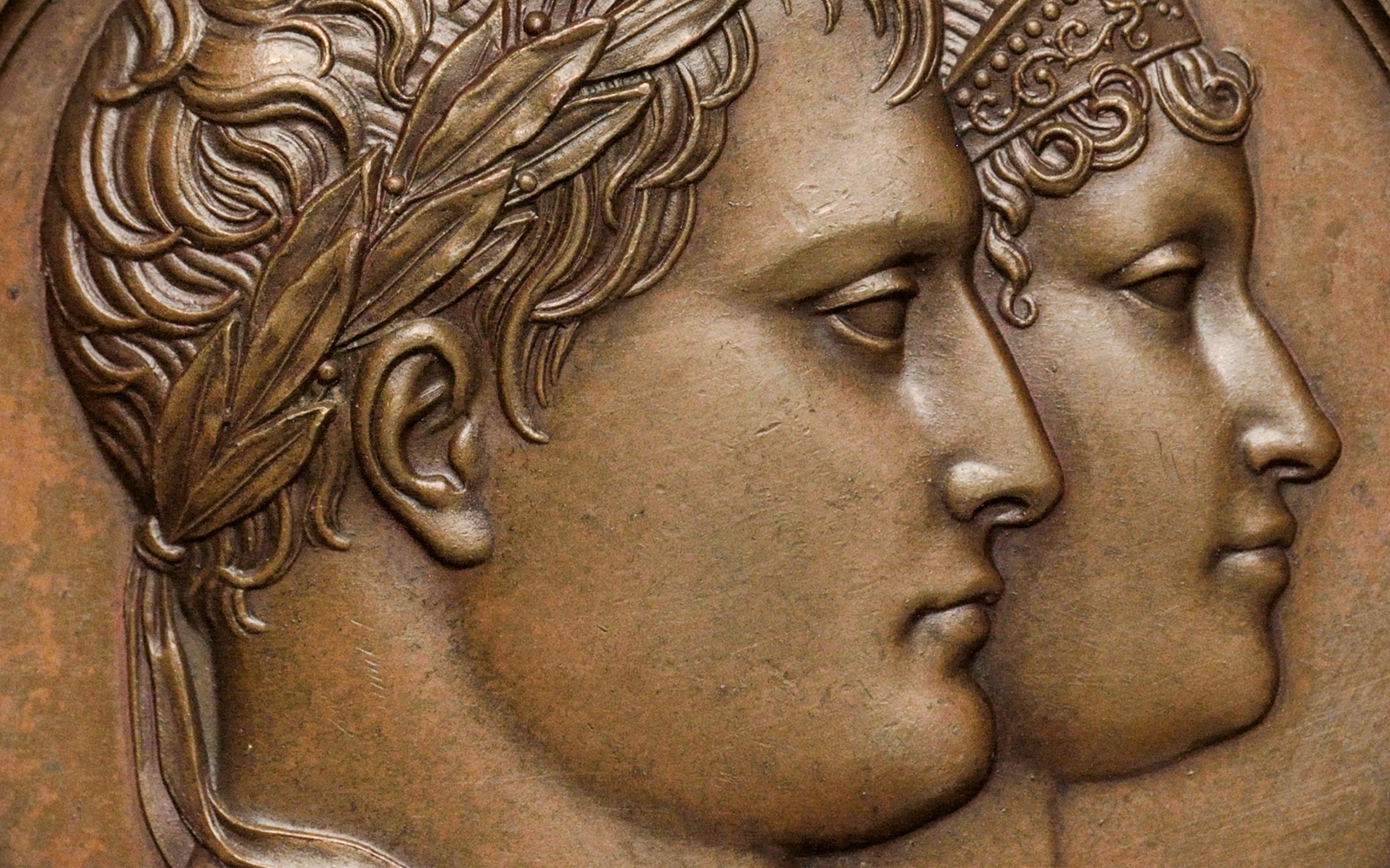 Medal showing Napoleon second marriage to Marie Louise