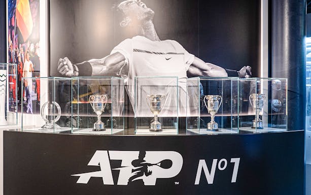 Trophies displayed at Rafa Nadal Museum Xperience.